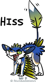 🤬 HISS 猫, 威嚇, 動物, 漫画, ステッカー, ファンタジー telegram sticker