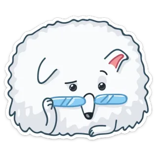 🤓 chien, poméranien, mignon, lunettes, drôle, autocollant, dessin animé telegram sticker