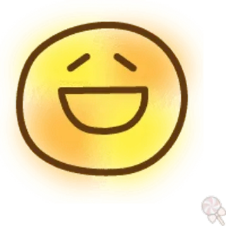 🍥 Emoji, Sorriso, Felice, Faccia, Giallo, Cartone animato telegram sticker