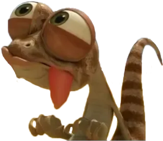 😣 cartoon, lizard, animal, tongue, reptile whatsapp sticker