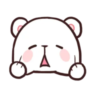 🤪 cute, bear, cartoon, sticker, white, animal telegram sticker