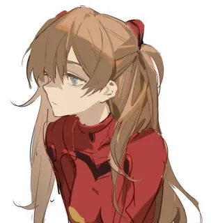 💗 Asuka Langley Soryu Evangelion アニメ, 女の子, キャラクター, 赤, 漫画 whatsapp sticker