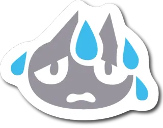 😥 berkeringat, kecemasan, khawatir, gugup, emosi, stres telegram sticker