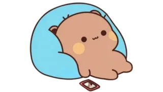 🫖 Kartun, Beruang, Lucu, Binatang, Kawaii, Tidur telegram sticker