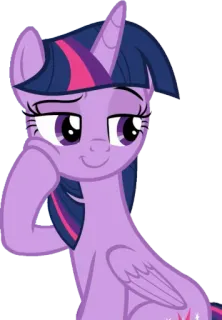 😏 Twilight Sparkle My Little Pony pony, cartoon, twilight sparkle, friendship, magic, animated telegram sticker