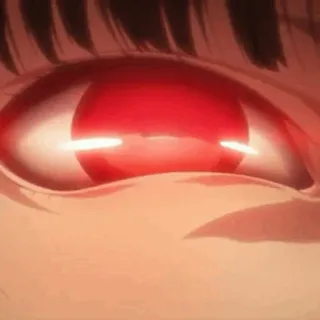 ♥️ oeil, oeil rouge, animé, manga whatsapp sticker