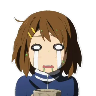 😭 Anime, Cartone animato, Personaggio, Espressione, Kawaii, Ragazza whatsapp sticker