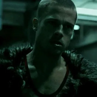👊 Tyler Durden Fight Club Brad Pitt, Fight Club, Tyler Durden, Filmszene, Boxen, Kämpfen telegram sticker