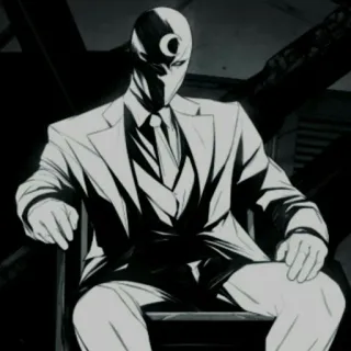 🌙 Moon Knight มูนไนท์, ซูเปอร์ฮีโร่, มาร์เวล, หนังสือการ์ตูน, ชุด, แอนตี้ฮีโร่ whatsapp sticker