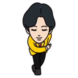 💙 cartoon, character, asian, cute, sticker whatsapp sticker