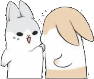 😡 konijn, schattig, cartoon, sticker, dier telegram sticker