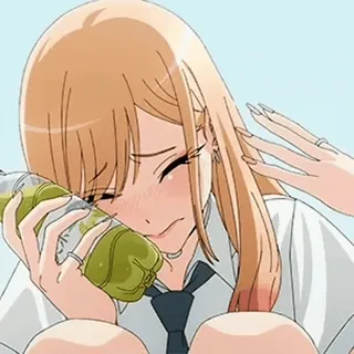 😍 аниме, плачет, девушка, грустно, бутылка telegram sticker