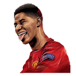 😝 Marcus Rashford RESPECT sepak bola, football amerika, atlet, manchester united, liga primer, olahraga telegram sticker
