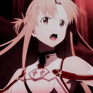 🐭 Asuna Yuuki Sword Art Online anime, girl, sword art online, asuna yuuki, character, waifu whatsapp sticker