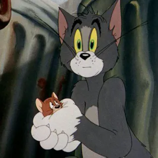 😾 Tom and Jerry мультфильм, кошка, мышь, классическая анимация, дружба telegram sticker