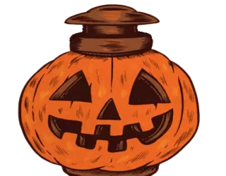 😲 pompoen, halloween, jack-o'-lantern, herfst, herfst, feestdag telegram sticker