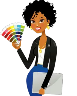 👩‍🎤 femme, designer, nuancier, ordinateur portable, mode, art telegram sticker