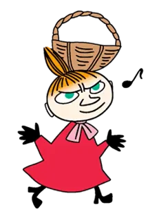 🙃 Little My Moomins Cartoon, Mumins, Little My, Korb, Süß telegram sticker