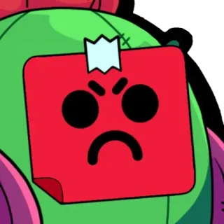 😡 cactus, angry, emoji, face, red telegram sticker
