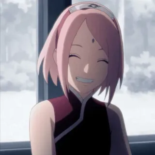💖 Sakura Haruno Naruto Anime, Sakura, Haruno, Ninja, Sorriso, Capelli rosa telegram sticker