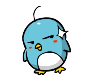 😏 Cartoon, Vogel, Süß, Tier telegram sticker
