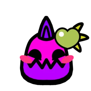 💚 sticker, cartoon, character, cute, heart, monster telegram sticker