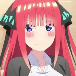 🦋 Nino Nakano The Quintessential Quintuplets Anime, Pelo Rojo, Nino Nakano, The Quintessential Quintuplets, Lindo telegram sticker
