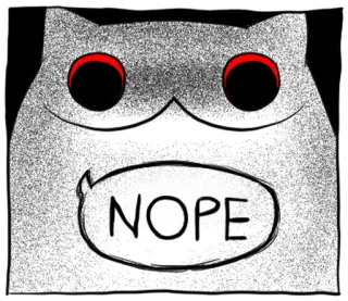 🐱 NOPE gato, não, meme, animal, engraçado, expressão telegram sticker