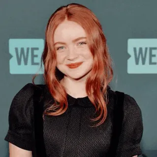 🥕 Sadie Sink Schauspielerin, Porträt, rote Haare, Sadie Sink, Promi, We Day whatsapp sticker