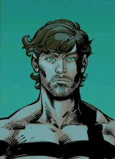 🕶 man, portrait, comic, character, illustration telegram sticker