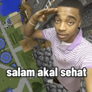 🫡 Minecraft salam akal sehat whatsapp sticker