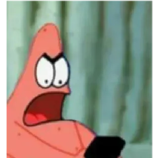 😈 Patrick Star Spongebob Squarepants Патрик Стар, Губка Боб Квадратные Штаны, Мультфильм, Злой, Nickelodeon telegram sticker