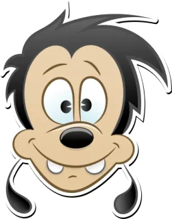 🙂 Max Goof мультфильм, глупый, Макс Гуф, Дисней, мультяшный, персонаж, смешной telegram sticker