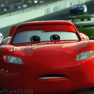 😡 Lightning McQueen Cars cartoon, movie, racing, car, pixar whatsapp sticker