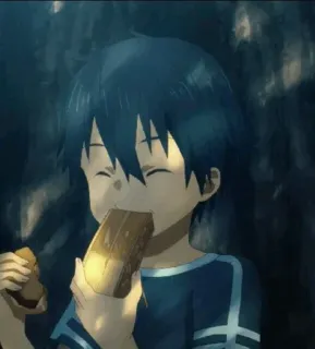 ♟ Kirito Sword Art Online Anime, Personaje, Comiendo, Kirito, Sword Art Online telegram sticker