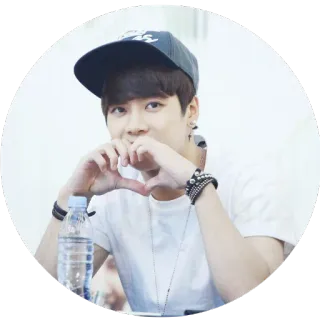 😍 persona, hombre, sombrero, corazón, kpop, ídolo telegram sticker