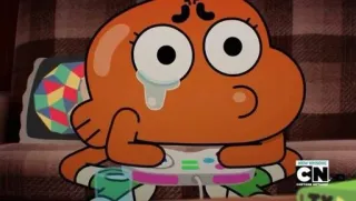 😢 Darwin Watterson The Amazing World of Gumball kartun, animasi, acara tv, Darwin, menangis, permainan, gim whatsapp sticker