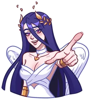😠 woman, character, cartoon, illustration, fantasy telegram sticker