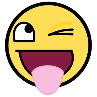 😜 Meme, Emoji, Faccia, Espressione, Internet, Trollface telegram sticker