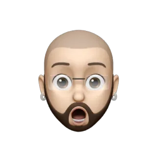 💥 Emoji, Schockiert, Gesicht, Avatar, Cartoon, Überrascht whatsapp sticker