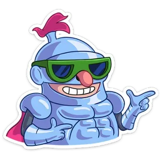 😎 cartone animato, divertente, personaggio, occhiali da sole telegram sticker