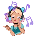 Gamer Girl | @Premium_Emojis_Telegram telegram emojis 🎧