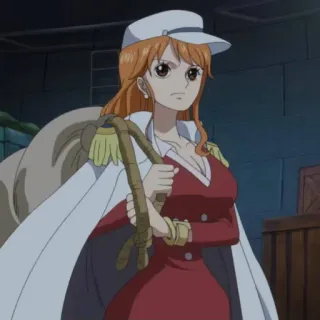 😠 Nami One Piece 动漫, 海贼王, 军事, 角色, 漫画 telegram sticker