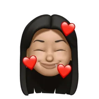 🥰 emoji, memoji, heart, love, cartoon telegram sticker