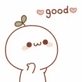 ❤️ good น่ารัก, คาวาอิ, อบอุ่น, น่าเอ็นดู, พืช, บวก, มีความสุข whatsapp sticker