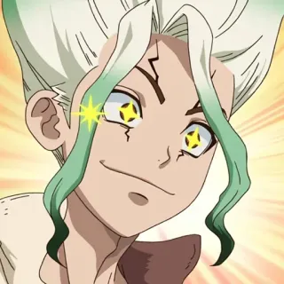 🧐 Senku Ishigami Dr. Stone Anime, Dr. Stone, Senku, Personaje, divertido telegram sticker