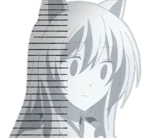 😐 anime, cat girl, manga, cartoon whatsapp sticker