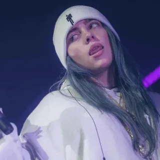 ☁️ Billie Eilish singer, musician, pop star, celebrity, artist telegram sticker