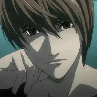 🎭 Light Yagami Death Note Anime, Death Note, Light Yagami, Postać, Portret telegram sticker