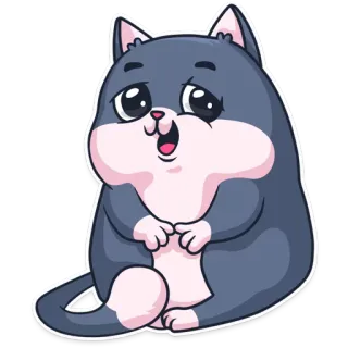 ☺️ 猫, 可爱, 动物, 贴纸 telegram sticker